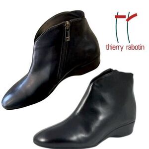 Thierry Rabitin  Zuma Black Leather Bootie size 40